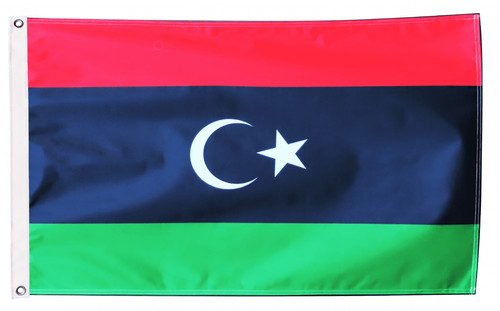 Bandiera libia con occhielli - bandiera,